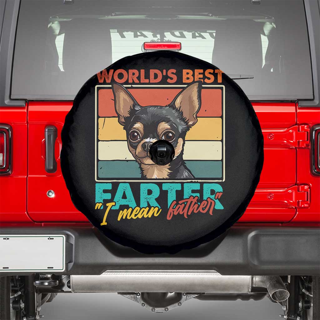 Funny World's Best Farter I Mean Father Spare Tire Cover Dog Dad TS11 Black Print Your Wear