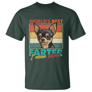 Funny World's Best Farter I Mean Father T Shirt Dog Dad TS11 Dark Forest Green Print Your Wear