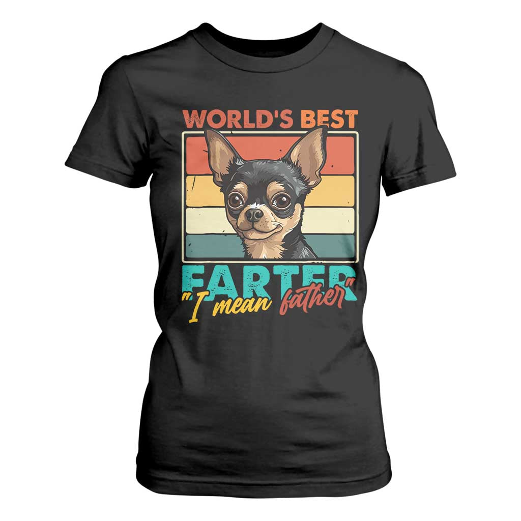 Funny World's Best Farter I Mean Father T Shirt For Women Dog Dad TS11 Black Print Your Wear
