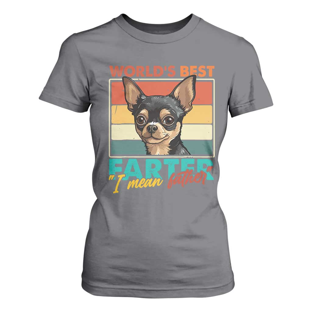 Funny World's Best Farter I Mean Father T Shirt For Women Dog Dad TS11 Charcoal Print Your Wear