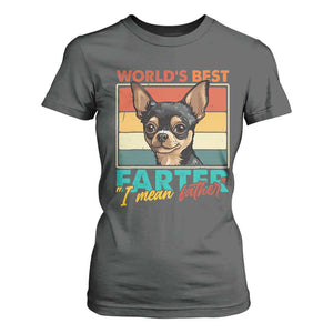 Funny World's Best Farter I Mean Father T Shirt For Women Dog Dad TS11 Dark Heather Print Your Wear