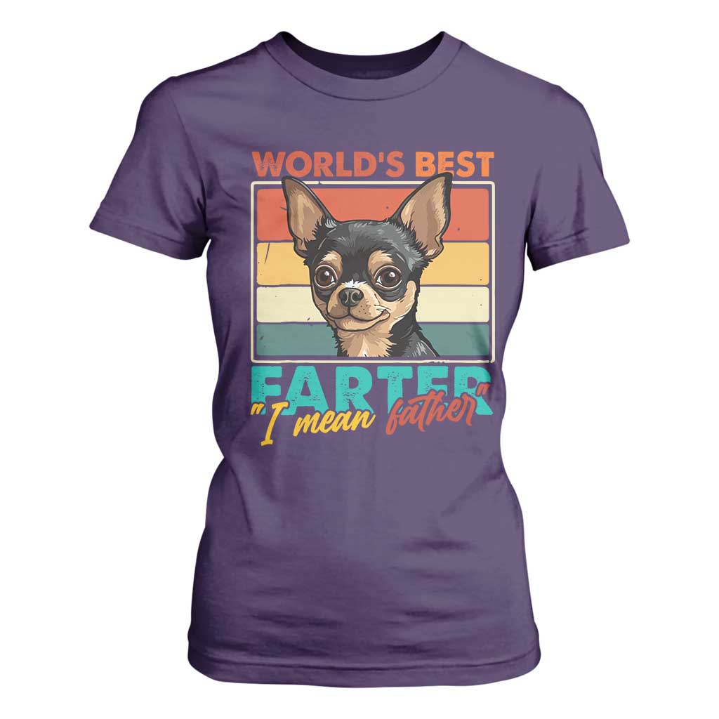 Funny World's Best Farter I Mean Father T Shirt For Women Dog Dad TS11 Purple Print Your Wear