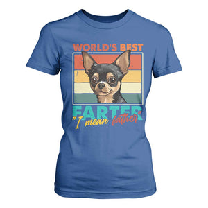 Funny World's Best Farter I Mean Father T Shirt For Women Dog Dad TS11 Royal Blue Print Your Wear