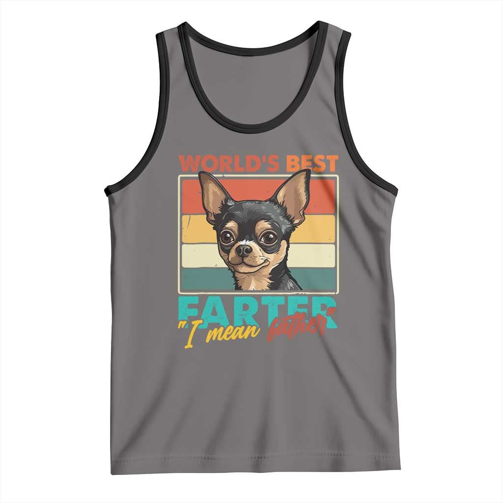 Funny World's Best Farter I Mean Father Tank Top Dog Dad TS11 Deep Heather Black Print Your Wear
