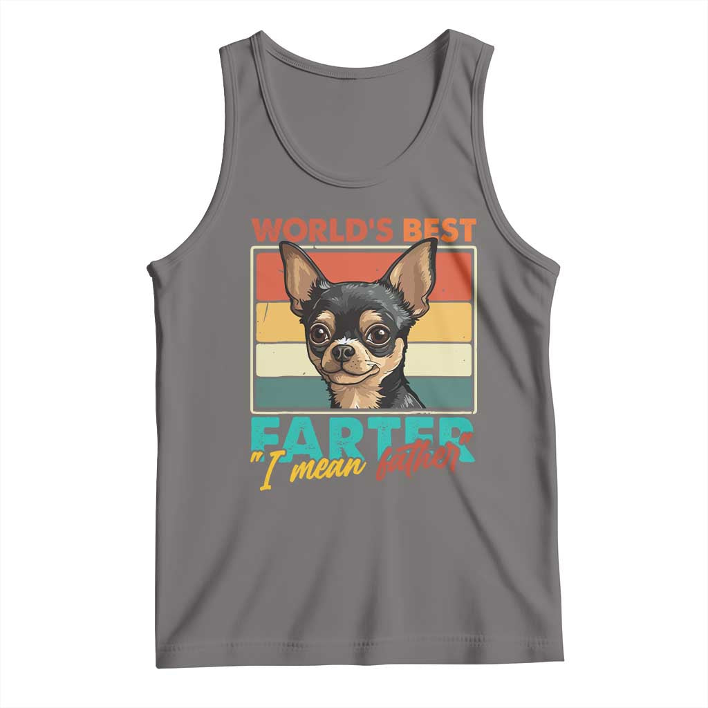 Funny World's Best Farter I Mean Father Tank Top Dog Dad TS11 Deep Heather Print Your Wear