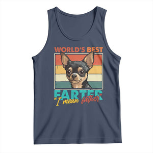 Funny World's Best Farter I Mean Father Tank Top Dog Dad TS11 Navy Print Your Wear