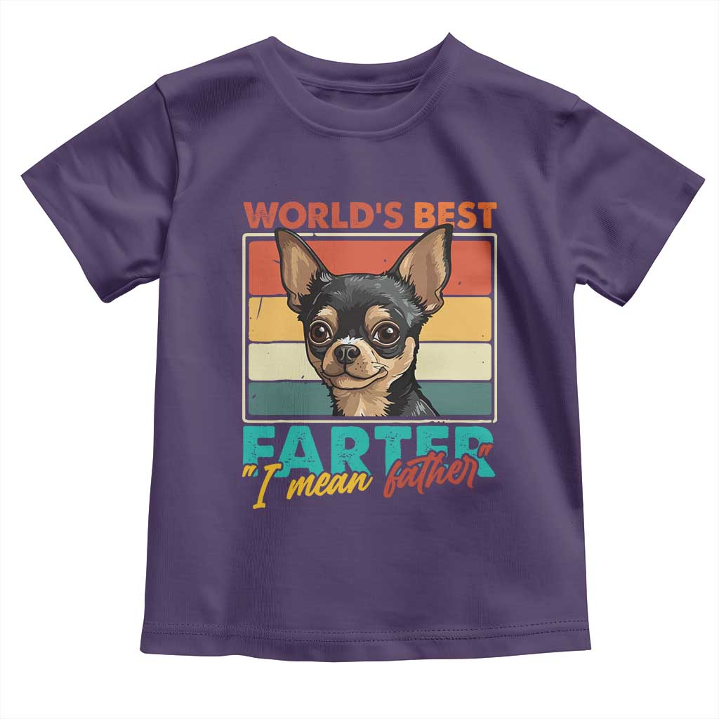 Funny World's Best Farter I Mean Father Toddler T Shirt Dog Dad TS11 Purple Print Your Wear