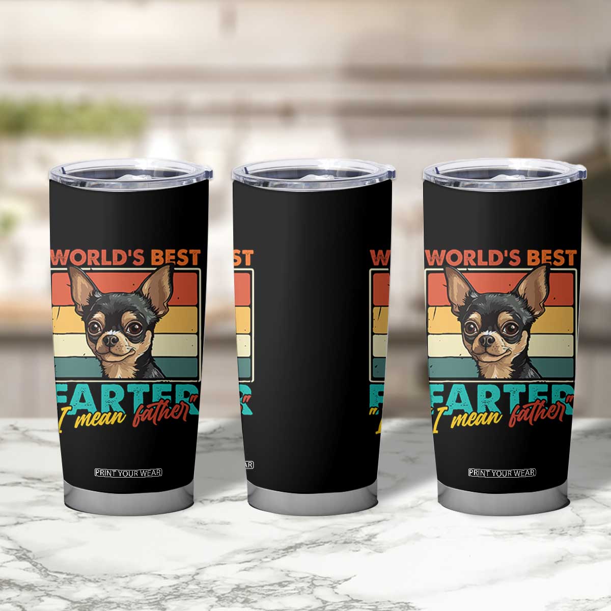 Funny World's Best Farter I Mean Father Tumbler Cup Dog Dad TS11 Print Your Wear