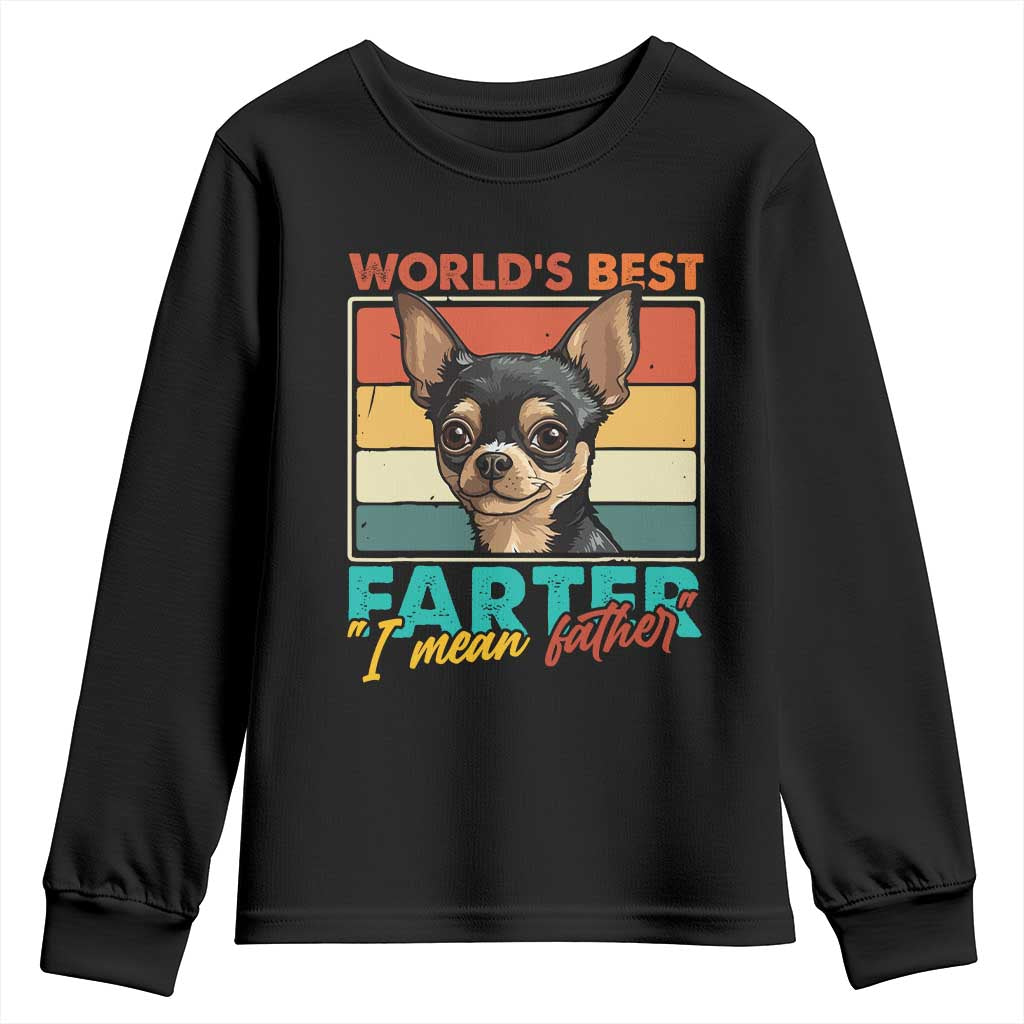 Funny World's Best Farter I Mean Father Youth Sweatshirt Dog Dad TS11 Black Print Your Wear