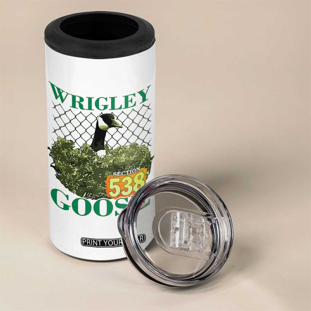 Funny Wrigley Goose 4 in 1 Can Cooler Tumbler Section 538 Chicago TS02 Print Your Wear