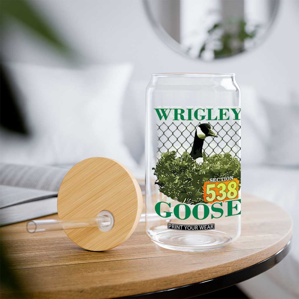 Funny Wrigley Goose Glass Can Section 538 Chicago TS02 Print Your Wear