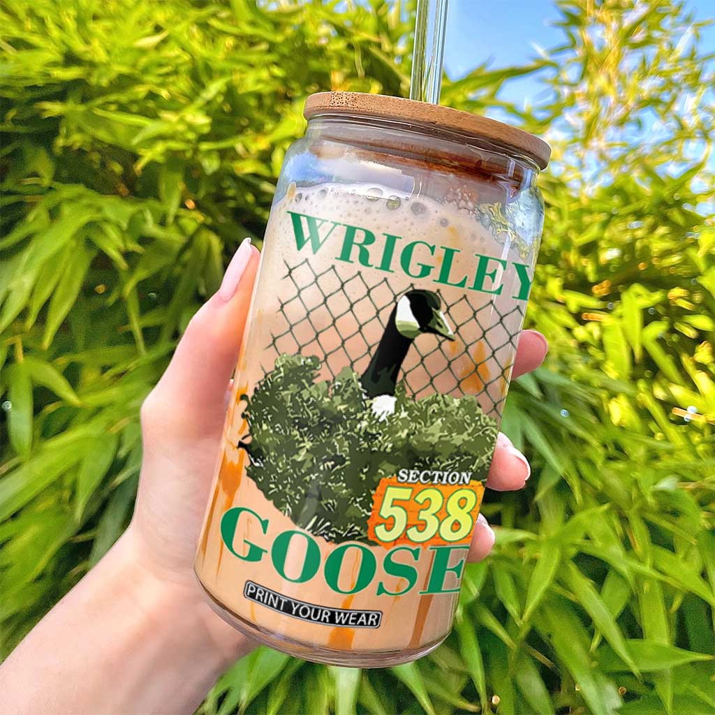 Funny Wrigley Goose Glass Can Section 538 Chicago TS02 Print Your Wear