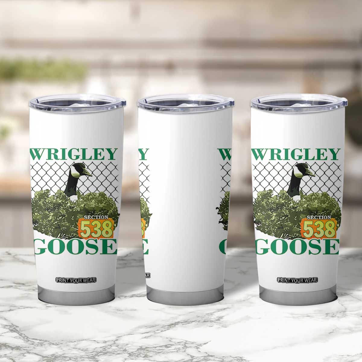 Funny Wrigley Goose Tumbler Cup Section 538 Chicago TS02 Print Your Wear