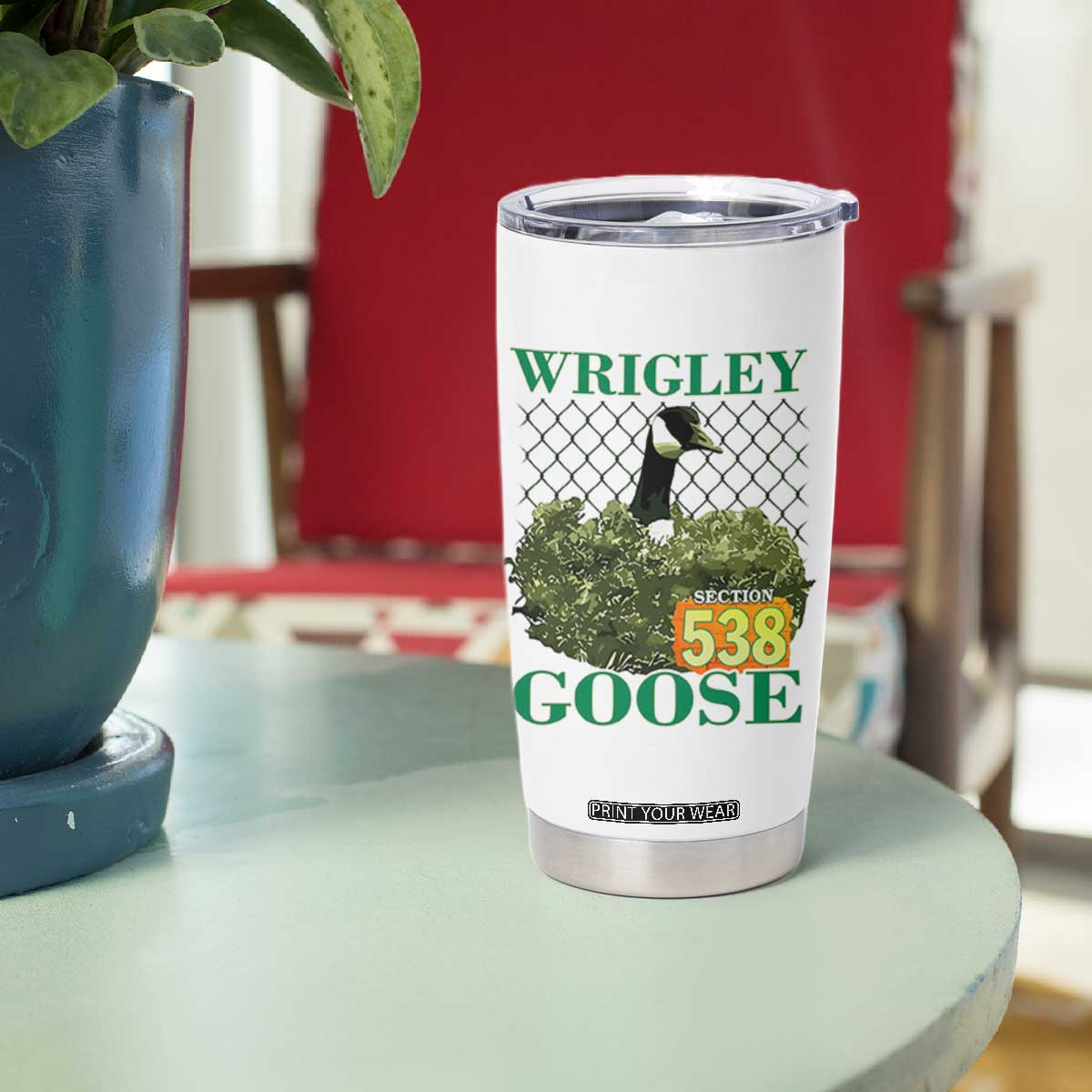 Funny Wrigley Goose Tumbler Cup Section 538 Chicago TS02 Print Your Wear