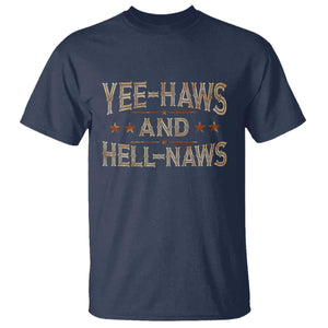 Funny Yee Haws And Hell Naws T Shirt Western Country Cowboy Star TS11 Navy Print Your Wear