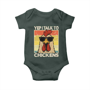 Funny Yep I Talk To Chickens Baby Onesie Chicken Buffs Farmyard Animal Lover TS11 Print Your Wear