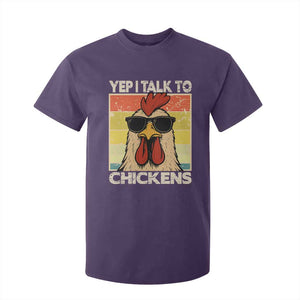 Funny Yep I Talk To Chickens T Shirt For Kid Chicken Buffs Farmyard Animal Lover TS11 Purple Print Your Wear