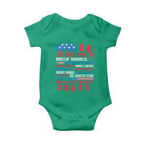 Funny You Dont Have No Whistlin Bugholes Baby Onesie 4th Of July American Flag TS11 Irish Green Print Your Wear