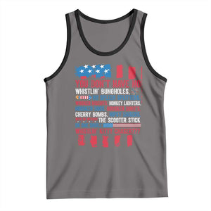 Funny You Dont Have No Whistlin Bugholes Tank Top 4th Of July American Flag TS11 Deep Heather Black Print Your Wear
