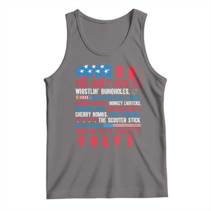 Funny You Dont Have No Whistlin Bugholes Tank Top 4th Of July American Flag TS11 Deep Heather Print Your Wear