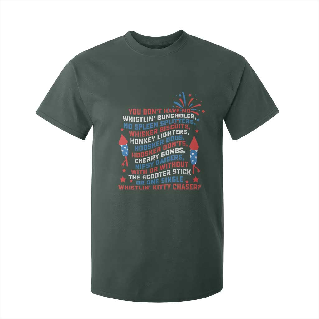 Funny You Dont Have No Whistlin Bungholes T Shirt For Kid USA Flag 4th Of July TS11 Dark Forest Green Print Your Wear
