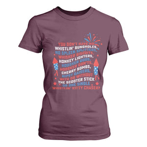 Funny You Dont Have No Whistlin Bungholes T Shirt For Women USA Flag 4th Of July TS11 Maroon Print Your Wear