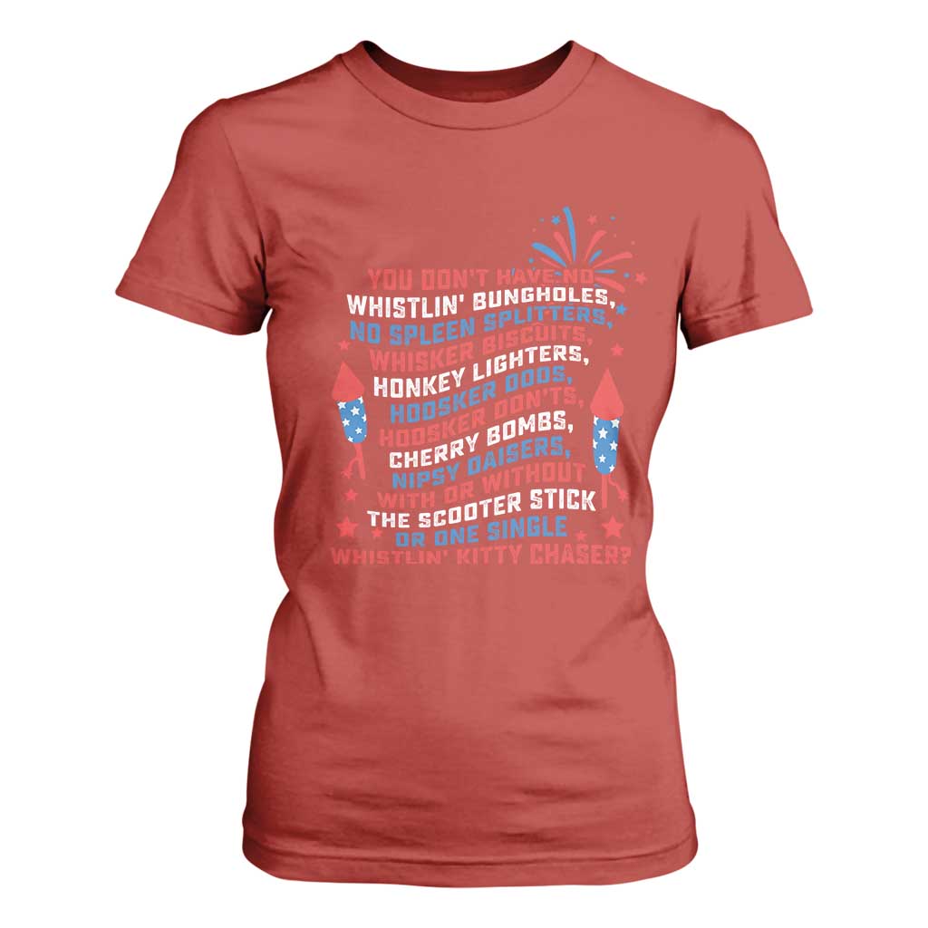 Funny You Dont Have No Whistlin Bungholes T Shirt For Women USA Flag 4th Of July TS11 Red Print Your Wear