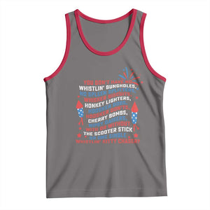 Funny You Dont Have No Whistlin Bungholes Tank Top USA Flag 4th Of July TS11 Deep Heather Red Print Your Wear