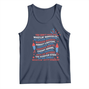 Funny You Dont Have No Whistlin Bungholes Tank Top USA Flag 4th Of July TS11 Navy Print Your Wear