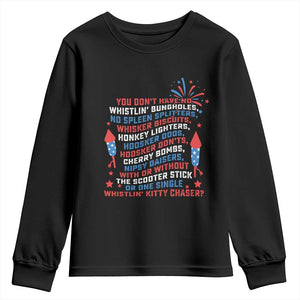 Funny You Dont Have No Whistlin Bungholes Youth Sweatshirt USA Flag 4th Of July TS11 Black Print Your Wear