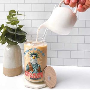 Funny You Look Like The 4th Of July Makes Me Want A Hot Dog Real Bad Glass Can Eagle Statue Of Liberty TS11 Print Your Wear