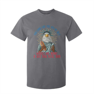 Funny You Look Like The 4th Of July Makes Me Want A Hot Dog Real Bad T Shirt For Kid Eagle Statue Of Liberty TS11 Charcoal Print Your Wear