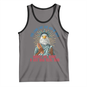 Funny You Look Like The 4th Of July Makes Me Want A Hot Dog Real Bad Tank Top Eagle Statue Of Liberty TS11 Deep Heather Black Print Your Wear