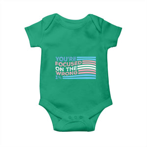 Funny You're Focused On The Wrong 1% Baby Onesie Bi Transgender LGBT TS11 Irish Green Print Your Wear