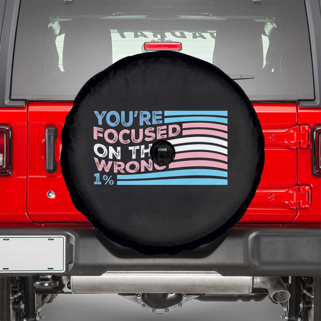 Funny You're Focused On The Wrong 1% Spare Tire Cover Bi Transgender LGBT TS11 Black Print Your Wear