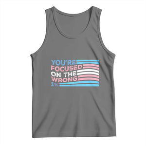 Funny You're Focused On The Wrong 1% Tank Top Bi Transgender LGBT TS11 Black Heather Print Your Wear