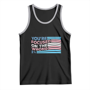 Funny You're Focused On The Wrong 1% Tank Top Bi Transgender LGBT TS11 Black Athletic Heather Print Your Wear