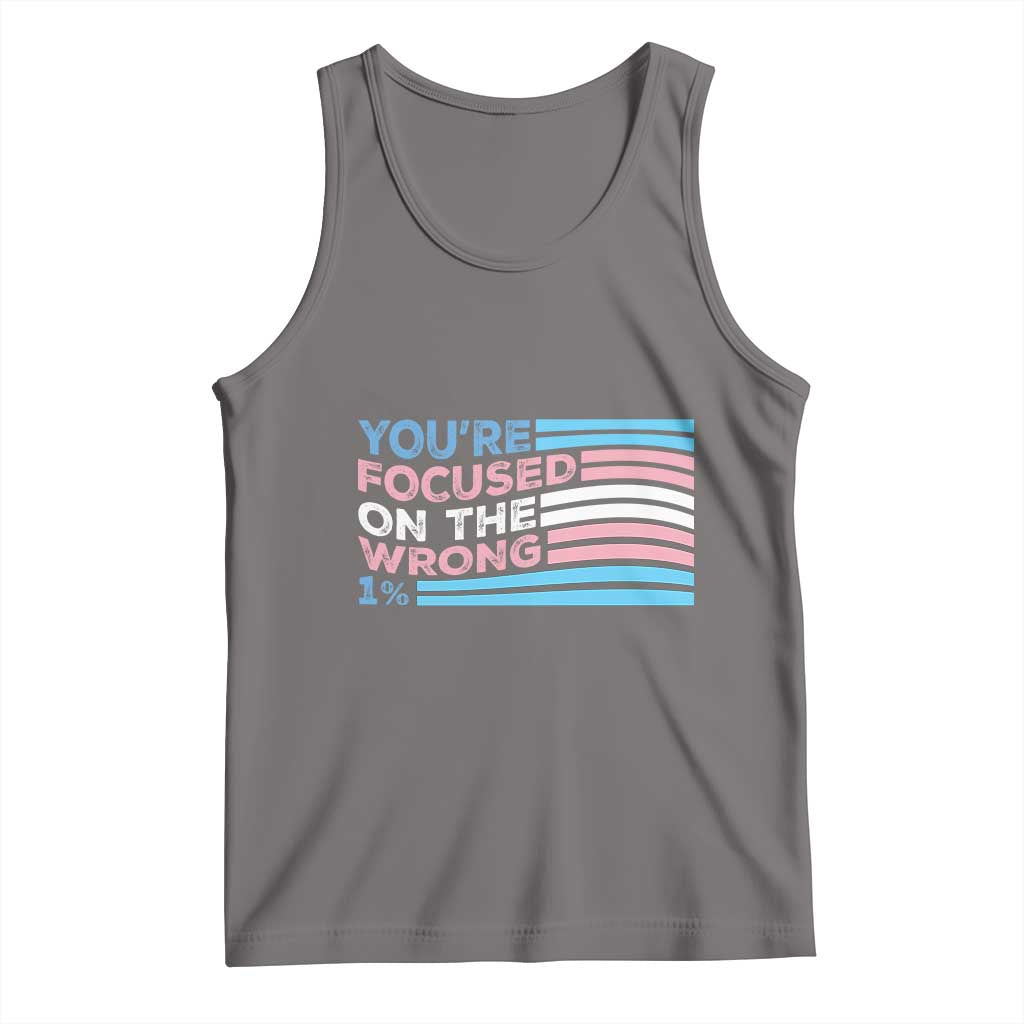 Funny You're Focused On The Wrong 1% Tank Top Bi Transgender LGBT TS11 Deep Heather Print Your Wear