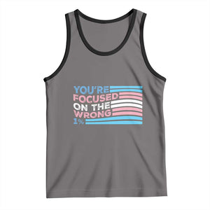 Funny You're Focused On The Wrong 1% Tank Top Bi Transgender LGBT TS11 Deep Heather Black Print Your Wear