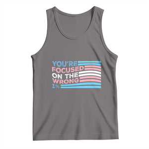 Funny You're Focused On The Wrong 1% Tank Top Bi Transgender LGBT TS11 Deep Heather Print Your Wear
