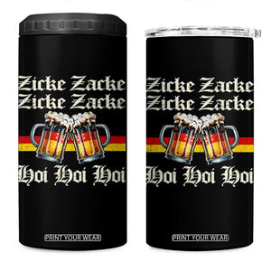 Funny Zicke Zacke Hoi 4 in 1 Can Cooler Tumbler Oktoberfest German Flag Party TS11 One Size: 16 oz Black Print Your Wear