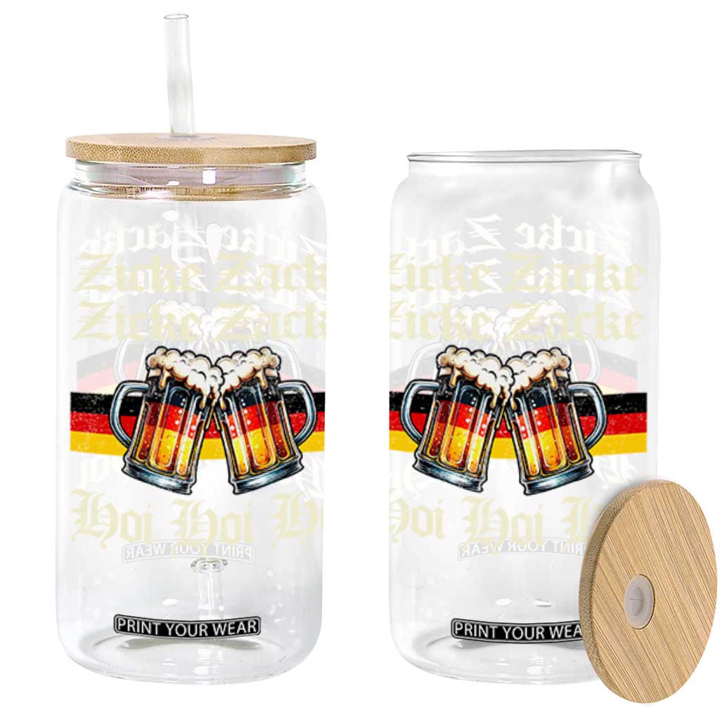 Funny Zicke Zacke Hoi Glass Can Oktoberfest German Flag Party TS11 Black Print Your Wear
