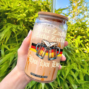 Funny Zicke Zacke Hoi Glass Can Oktoberfest German Flag Party TS11 Print Your Wear