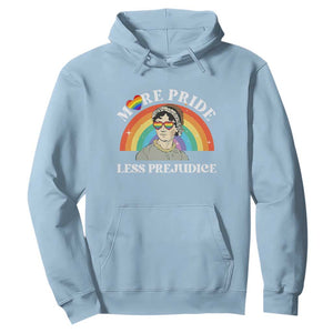 Gay Pride Hoodie More Pride Less Prejudice LGBT Pride Month TS02 Light Blue Print Your Wear