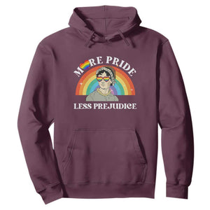 Gay Pride Hoodie More Pride Less Prejudice LGBT Pride Month TS02 Maroon Print Your Wear