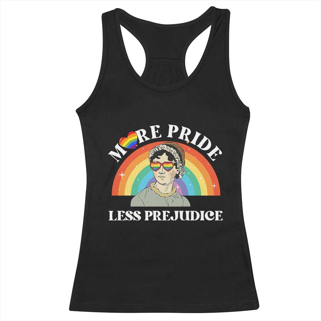 Gay Pride Racerback Tank Top More Pride Less Prejudice LGBT Pride Month TS02 Black Print Your Wear