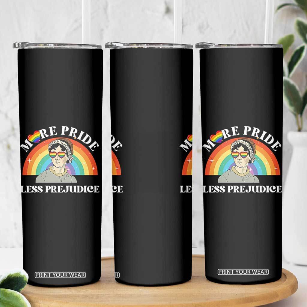 Gay Pride Skinny Tumbler More Pride Less Prejudice LGBT Pride Month TS02 Print Your Wear