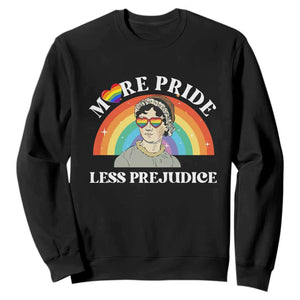 Gay Pride Sweatshirt More Pride Less Prejudice LGBT Pride Month TS02 Black Print Your Wear