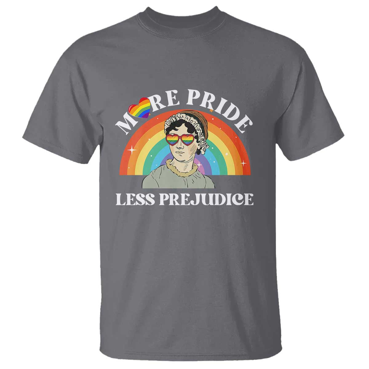 Gay Pride T Shirt More Pride Less Prejudice LGBT Pride Month TS02 Charcoal Print Your Wear
