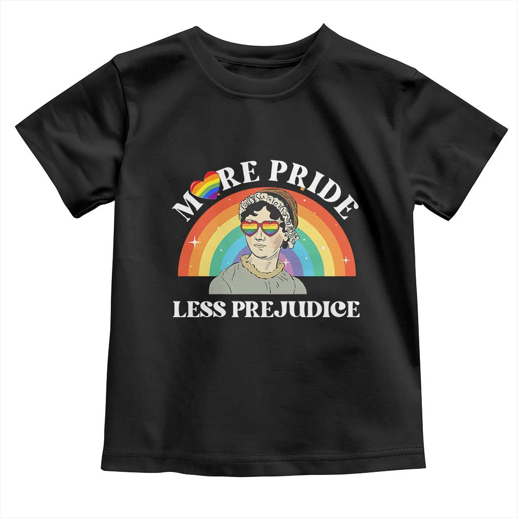 Gay Pride Toddler T Shirt More Pride Less Prejudice LGBT Pride Month TS02 Black Print Your Wear